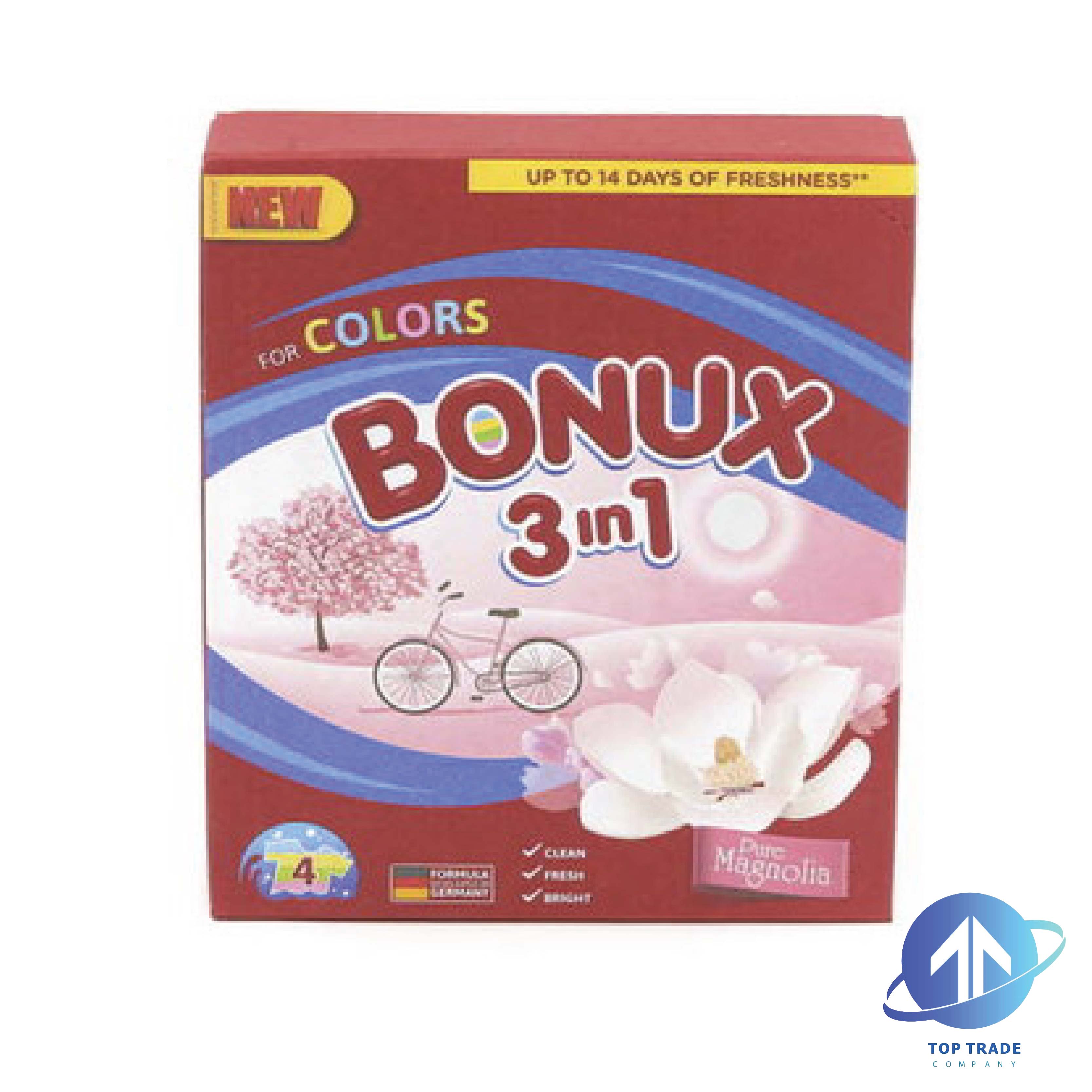 Bonux washing powder-coloured laundry- 400g/4sc 3in1 Magnolia
